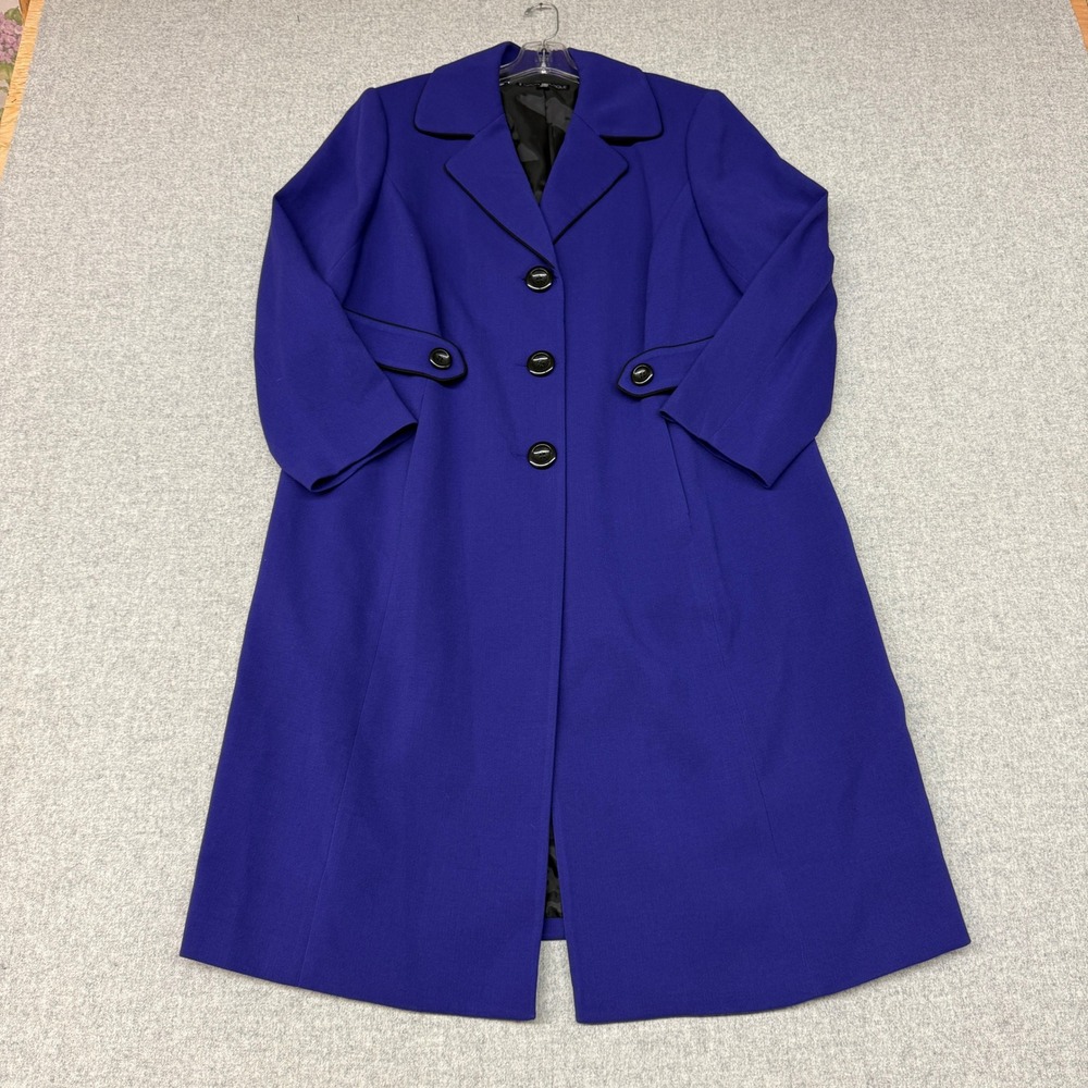 Nipon Boutique Women's Longline Coat – Size 18W – Purple